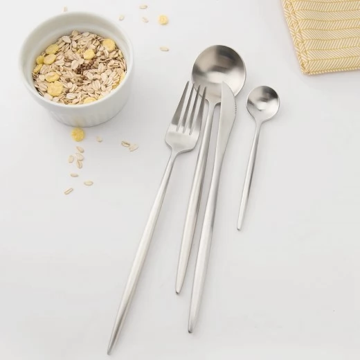 Xiaomi Mijia Tableware 4 in 1 Kit Stainless Steel Spoon Knife Fork Set -Silver
