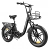 SAMEBIKE C05 Pro Faltbares Elektrofahrrad, 500W Motor, 36V 13Ah Akku, 20*4-Zoll-Fettreifen - Schwarz