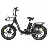 SAMEBIKE C05 Pro Faltbares Elektrofahrrad, 500W Motor, 36V 13Ah Akku, 20*4-Zoll-Fettreifen - Schwarz