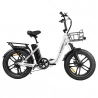 SAMEBIKE C05 Pro Faltbares Elektrofahrrad, 500W Motor, 36V 13Ah Akku, 20*4-Zoll-Fettreifen - Weiß