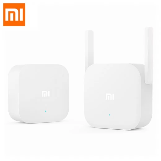 Originele Xiaomi 300Mbps 2.4G WiFi Home Plug Wireless Power Line Ethernet Adapter US stekker Wit