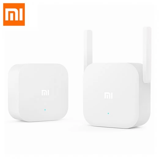 Original Xiaomi 300Mbps 2.4G WiFi Home Plug Wireless Power Line Communication Ethernet Adapter US Plug - White