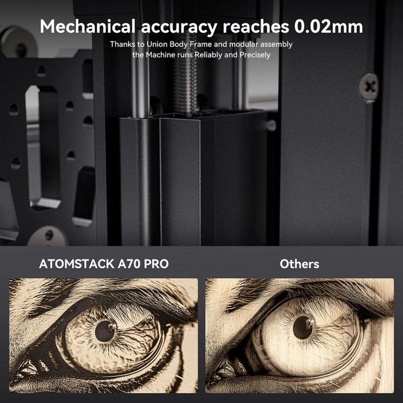 Atomstack A70 PRO Laser Engraving Machine, 70W Optical Power, COS