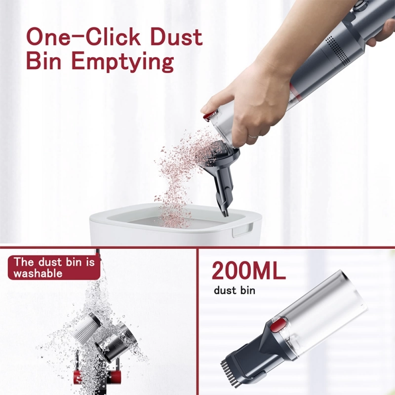 SmartAI H5 Handheld Cordless Vacuum Cleaner, 17KPa Suction Power