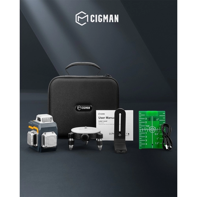 12 Lines Laser Level CIGMAN CM-S01, With APP Control, 3x360°, Self