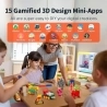 AOSEED X-MAKER 3D Printer for Kids and Beginner  Leveling-Free Bed  Wi-Fi Printing  Ultra Silent  App Control  PLA/ABS Filament