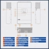 DAXTROMN 6 5KVA Hybrid Solar Inverter  5000W Pure Sine Wave  Max 100A MPPT  Max 500VDC PV Input
