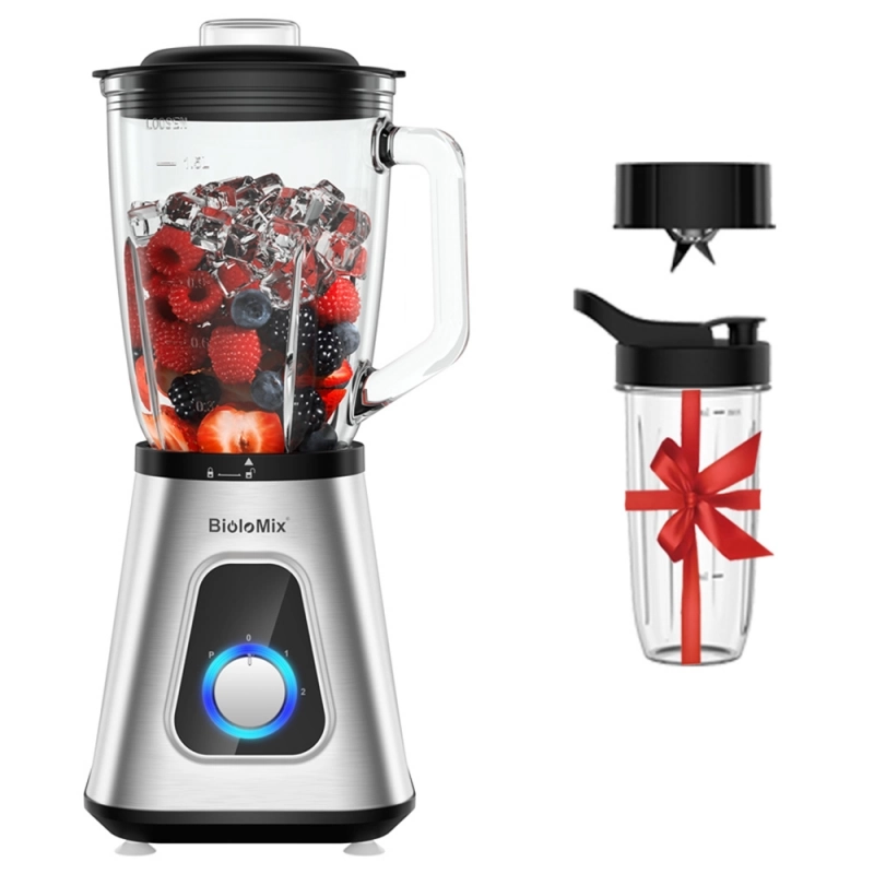 1300W Smoothie Blender with 1.5L Glass Jar BioloMix SF701, 2 Speed