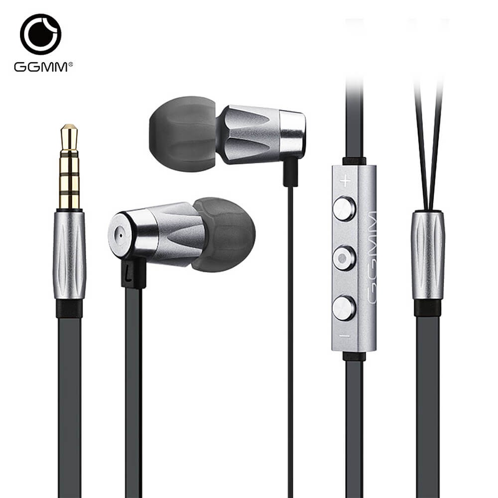 

GGMM EJ401 Alauda Three-key Control Dynamic Stereo In-ear Earphones - Grey
