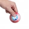 Round Threaded Fidget Spinner Aluminum Alloy American Style Stress Relief Gift Fidgeting Toy - Red