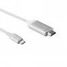 MINIX NEO C-4KSI USB-C zu 4K 60Hz HDMI-Kabel 180cm - Silber