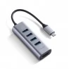 MINIX NEO C-UHGR USB-C zu 4-Port USB 3.0 Adapter 4K - 30Hz HDMI-Adapter - Grau