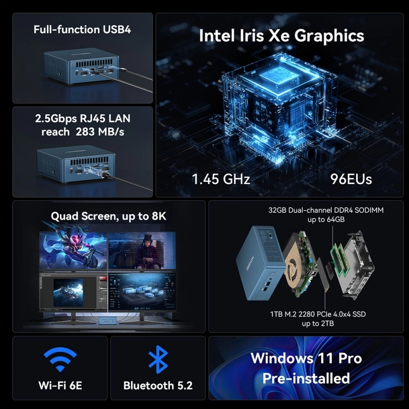 GEEKOM IT12 Mini PC, Intel Core i9-12900HK 14 Cores Max 5.0GHz
