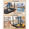 Akluer 520A-B Dual-Sided Walking Pad with Handle  2 5HP Quiet Motor  4MPH Max Speed  150kg Capacity  Dual LED Display  Manual I
