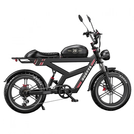 DUOTTS F20 Electric Bike, 750W Motor, 52V 27Ah Battery, 20*4.0 Inch Fat Tires, 50km/h Max Speed, Turn Signal