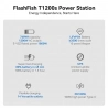Flashfish T1200s Portable Power Station  768Wh LiFePO4 Battery  1200W AC  2400W Surge   Fast Charging  100W USB-C  14 Ports  Bu