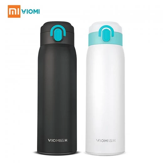 Xiaomi Viomi Thermosflasche 304 Edelstahl 24 Vakuum Wasserflasche 480ml Ein/Aus mit einer Hand
