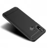 Xiaomi Mi8 kwalitatief hoogwaardige telefoonhoes van geborstelde koolstofvezel-zwart