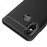 Xiaomi Mi8 kwalitatief hoogwaardige telefoonhoes van geborstelde koolstofvezel-zwart