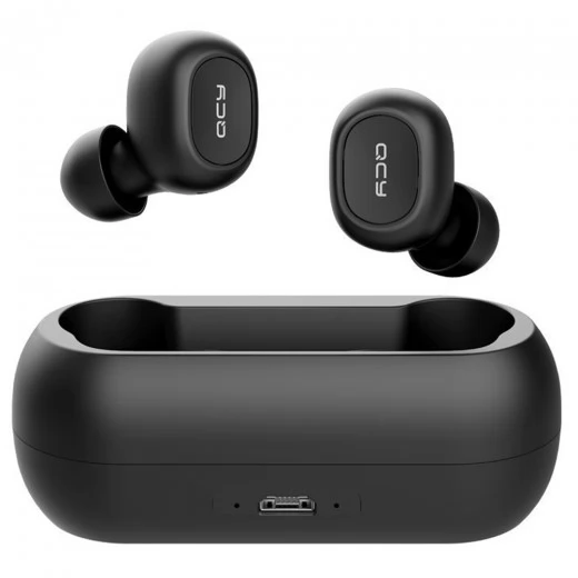 QCY T1C TWS Dual Bluetooth 5.0 Earphones with Mic Charging Box Noise Reduction