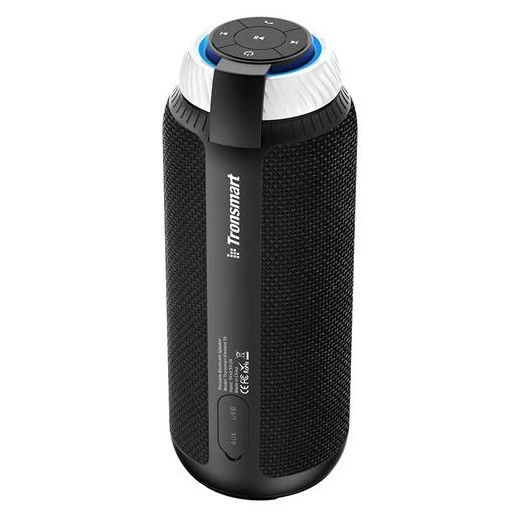 Tronsmart Element T6 25W Portable Bluetooth Speaker with 360 Degree Stereo Sound and Built-in Microphone - Black