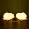 Walnut Foldable Book Shaped LED Night Light USB Book Bedside Lamp - Warm Light