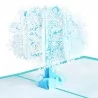 3D Pop-up Gift Card Christmas Card Birthday Gift Card - Snowflake Pop Up Card