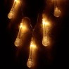 20PCS LED Water Drop Battery LED String Decoration Lights (2.2 Meters) - Warm White