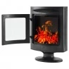 Electronic Fireplace With Free-standing Heater 1800W Adjustable LED Fame Effect
