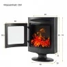 Electronic Fireplace With Free-standing Heater 1800W Adjustable LED Fame Effect