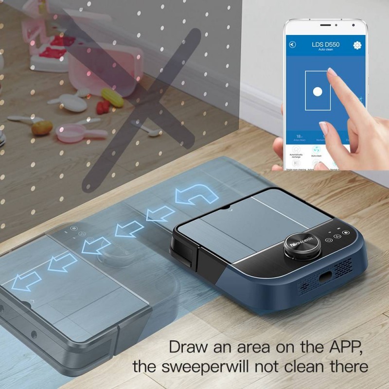 Proscenic D500 2000Pa Strong Suction LDS Laser Navigation Robot Vacuum  Cleaner (EU Plug) - GEEKMAXI.COM
