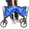 Merax Foldable Hand Cart 150kg Capacity Canvas Fabric Utility Wagon