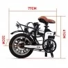 RICH BIT TOP-619 LCD Display Foldable Electric Moped Bike - 10.2AH Lithium Battery