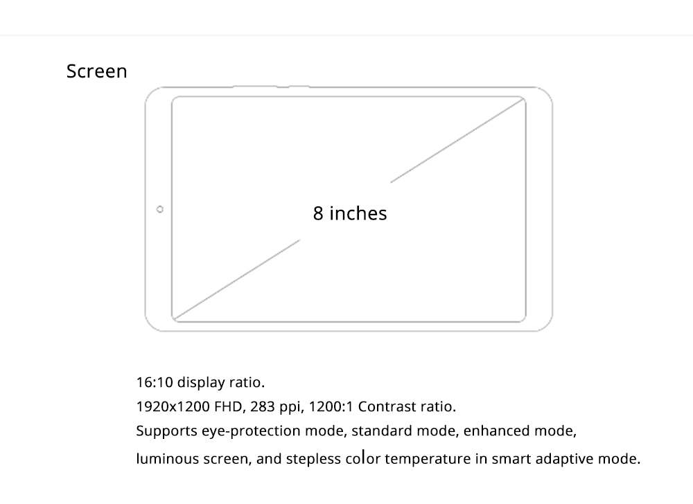 Xiaomi Mi Pad 4 WiFi + 4G LTE 4GB + 64GB 8.0 Inch Tablet (US Plug) 