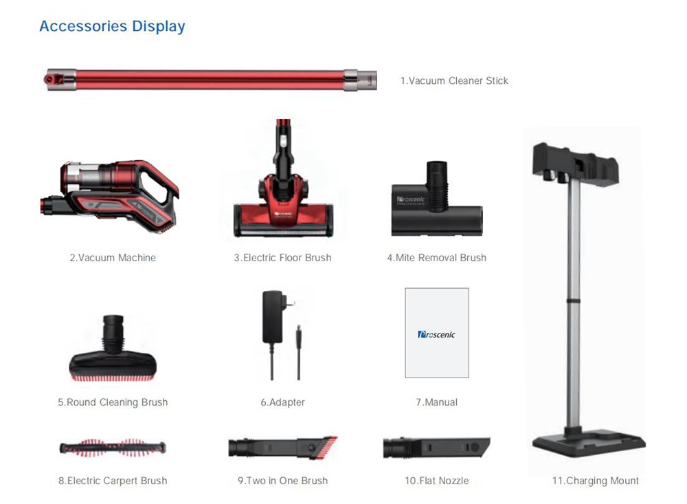 Proscenic I9 Cordless Vacuum Cleaner With LED Headlight (EU Plug) -  GEEKMAXI.COM