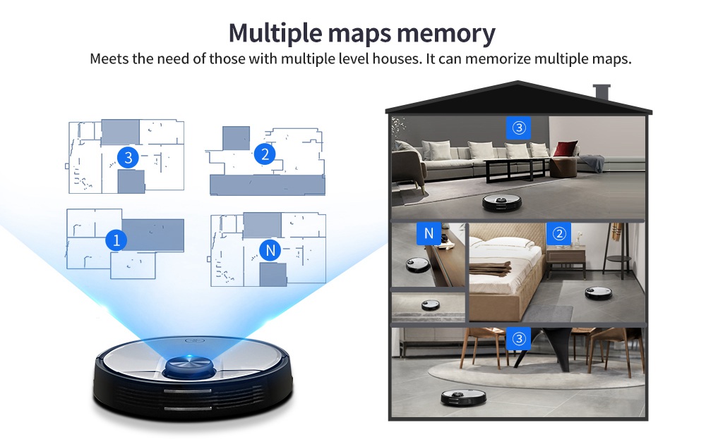 Proscenic M6 Pro LDS Navigation Robot Vacuum Cleaner With 32000 MAh Lithium  Battery (EU Plug) - GEEKMAXI.COM