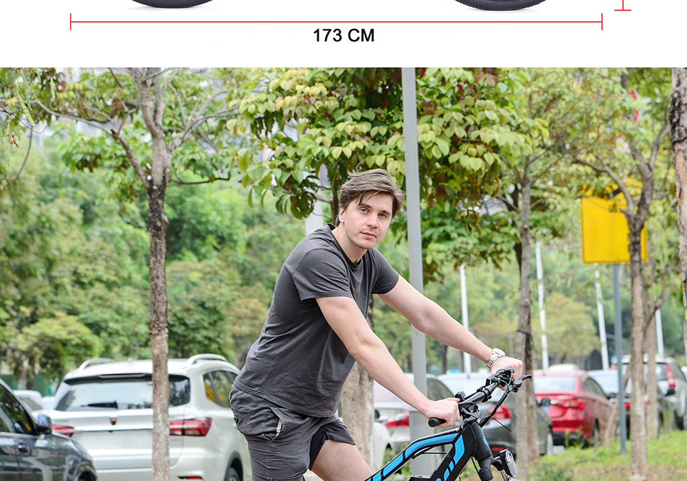 BEZIOR M1 Electric Bike 48V 12.5Ah Battery 250W Brushless Motor 27.5 inch Tire Aluminum Alloy Frame Shimano 5-speed Shift Max Speed 25km/h 80KM Power-assisted mileage Range 5 inch Smart LCD Meter IP54 Waterproof - Black Blue