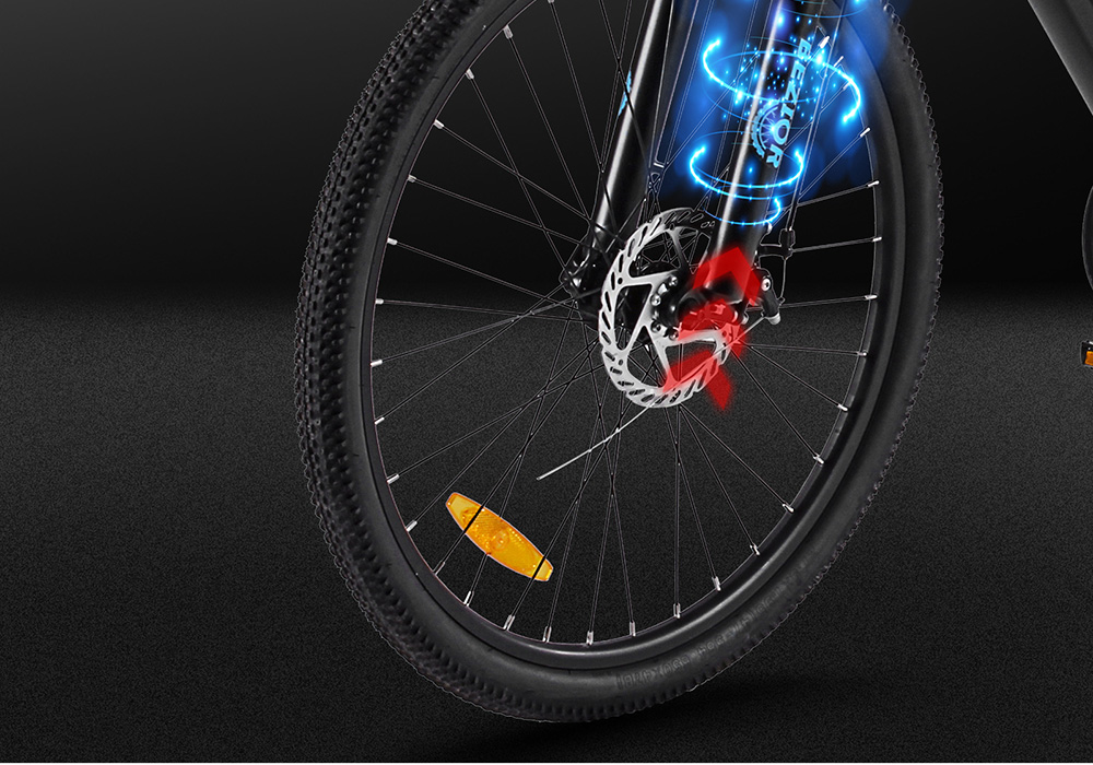 BEZIOR M1 Electric Bike 48V 12.5Ah Battery 250W Brushless Motor 27.5 inch Tire Aluminum Alloy Frame Shimano 5-speed Shift Max Speed 25km/h 80KM Power-assisted mileage Range 5 inch Smart LCD Meter IP54 Waterproof - Black Blue