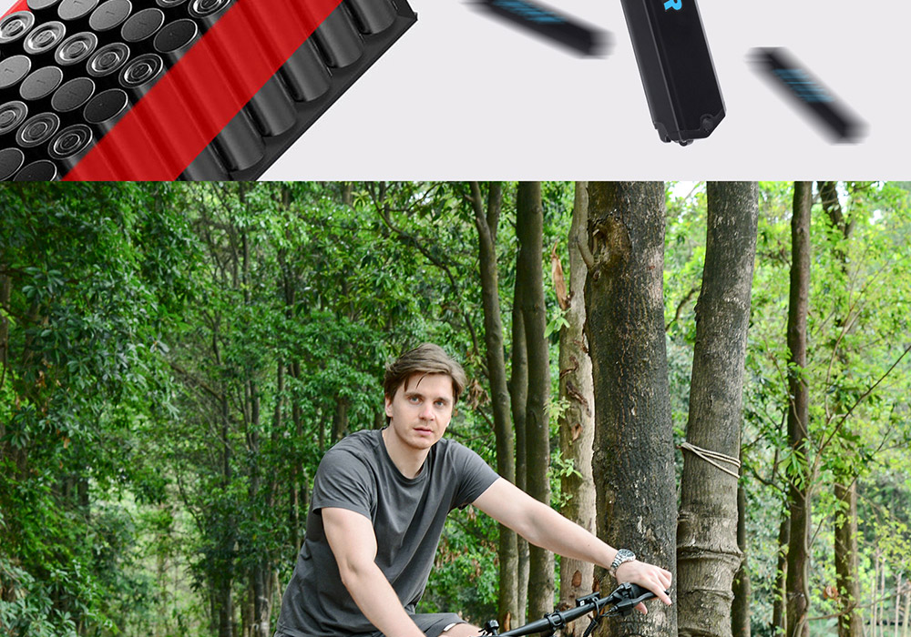 BEZIOR M1 Electric Bike 48V 12.5Ah Battery 250W Brushless Motor 27.5 inch Tire Aluminum Alloy Frame Shimano 5-speed Shift Max Speed 25km/h 80KM Power-assisted mileage Range 5 inch Smart LCD Meter IP54 Waterproof - Black Blue
