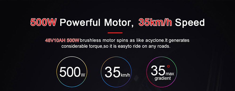 Samebike LO26 II Smart Folding Electric Moped Bike 500W Motor 10Ah Battery Max 25km/h SHIMANO 21 Gear Pure electric mode 35-40km Max range 26 Inch Magnesium Alloy Rim Wheel - Black