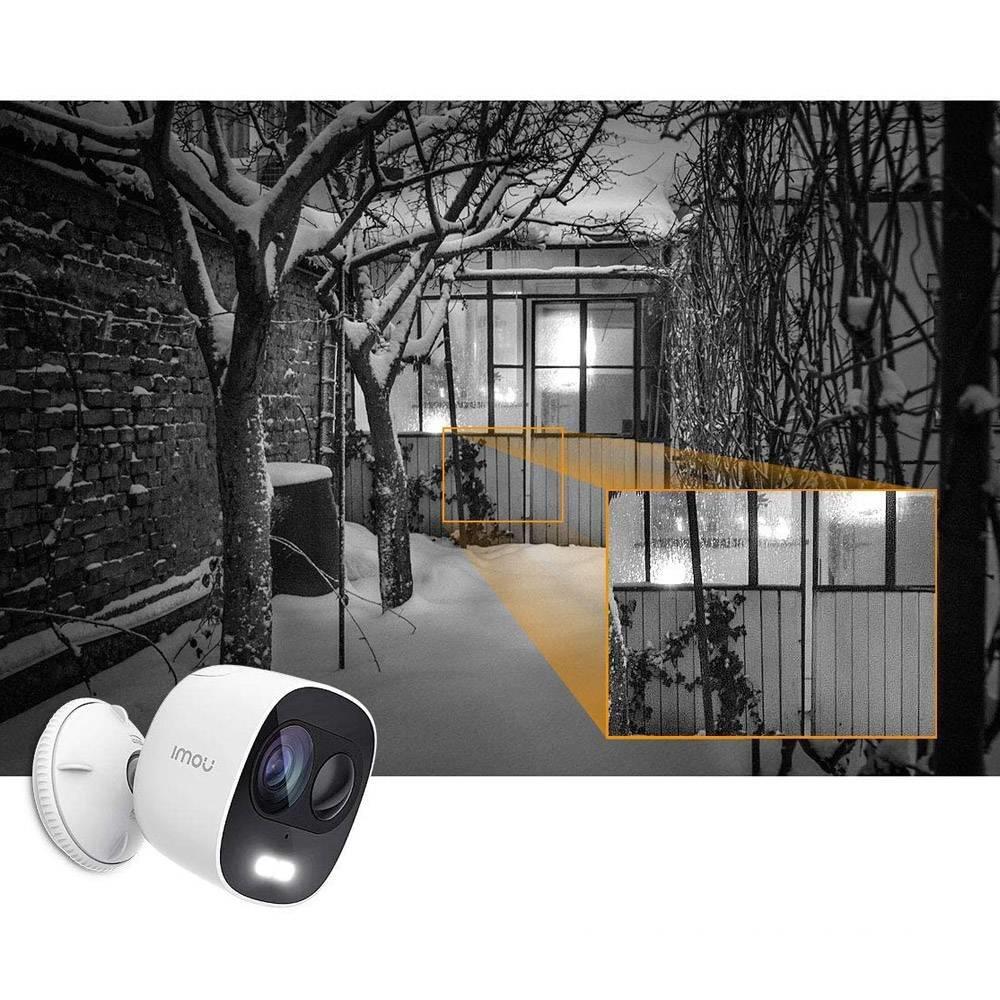 Dahua IMOU LOOC WiFi Outdoor Security Camera 1080P HD Night Vision Active Deterrence Two-way Talk IP65 Weather Resistant Home Company Security Monitor - White