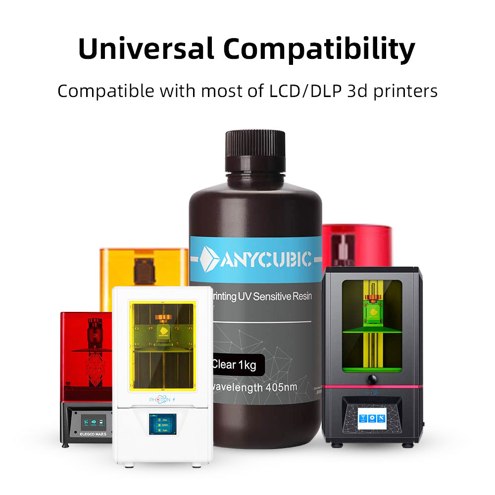ANYCUBIC Résine Imprimante 3D Rapide Gris 1000g, UV 405nm Photopolymérisant  Résine Photopolymère Standard pour l… –