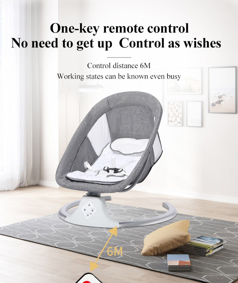 Dearest Smart Electric Baby Cradle Crib Rocking Chair Newborn Calm Chair  Baby Swing Chair with Bluetooth & Remote Control 