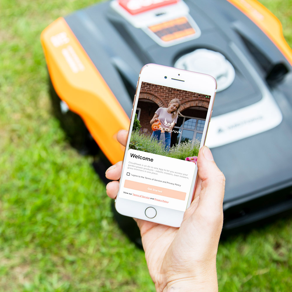 Yard Force Compact 300RBS Robotic Lawnmower Tilt for Lawns up to 300m² with App Bluetooth and iRadar