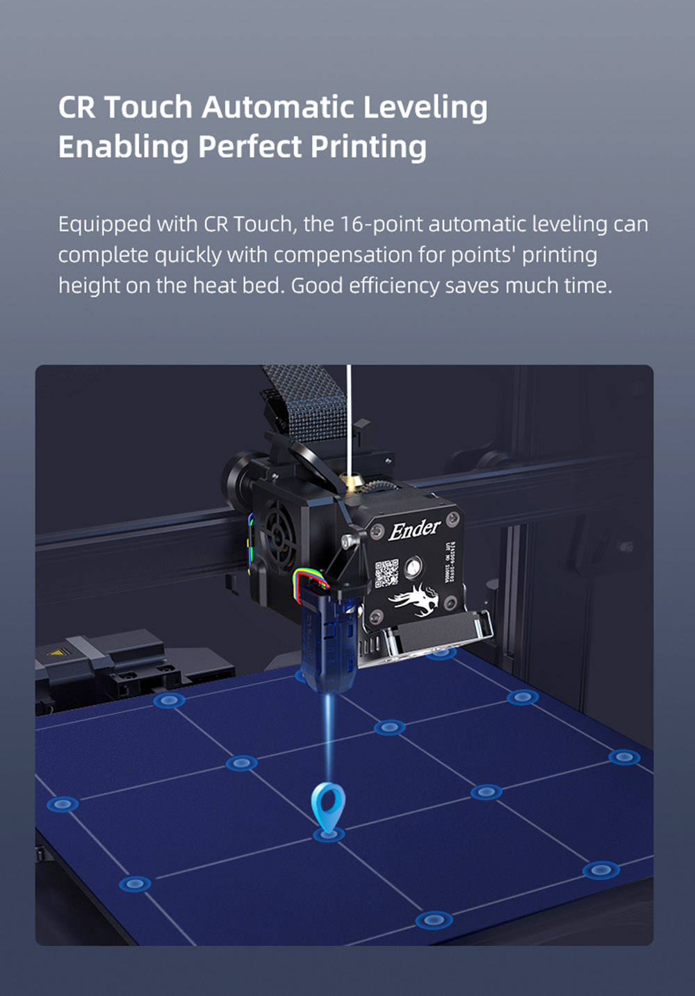 Creality Ender-3 S1 Pro 3D Printer, Sprite Dual-gear Direct Extruder, Dual Z-axis Sync, PLA/ABS/Wood/TPU/PETG/PA Printing, Bend Spring Sheet to Release Print, 220*220*270mm