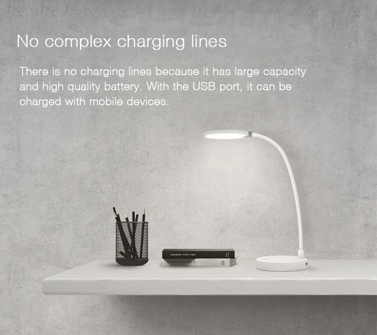 Xiaomi Mijia COOWOO Smart Lamp Mobile 4000mAh Battery USB Charge Discharge 4000K Color Rendering Table Lamps Desklight -White