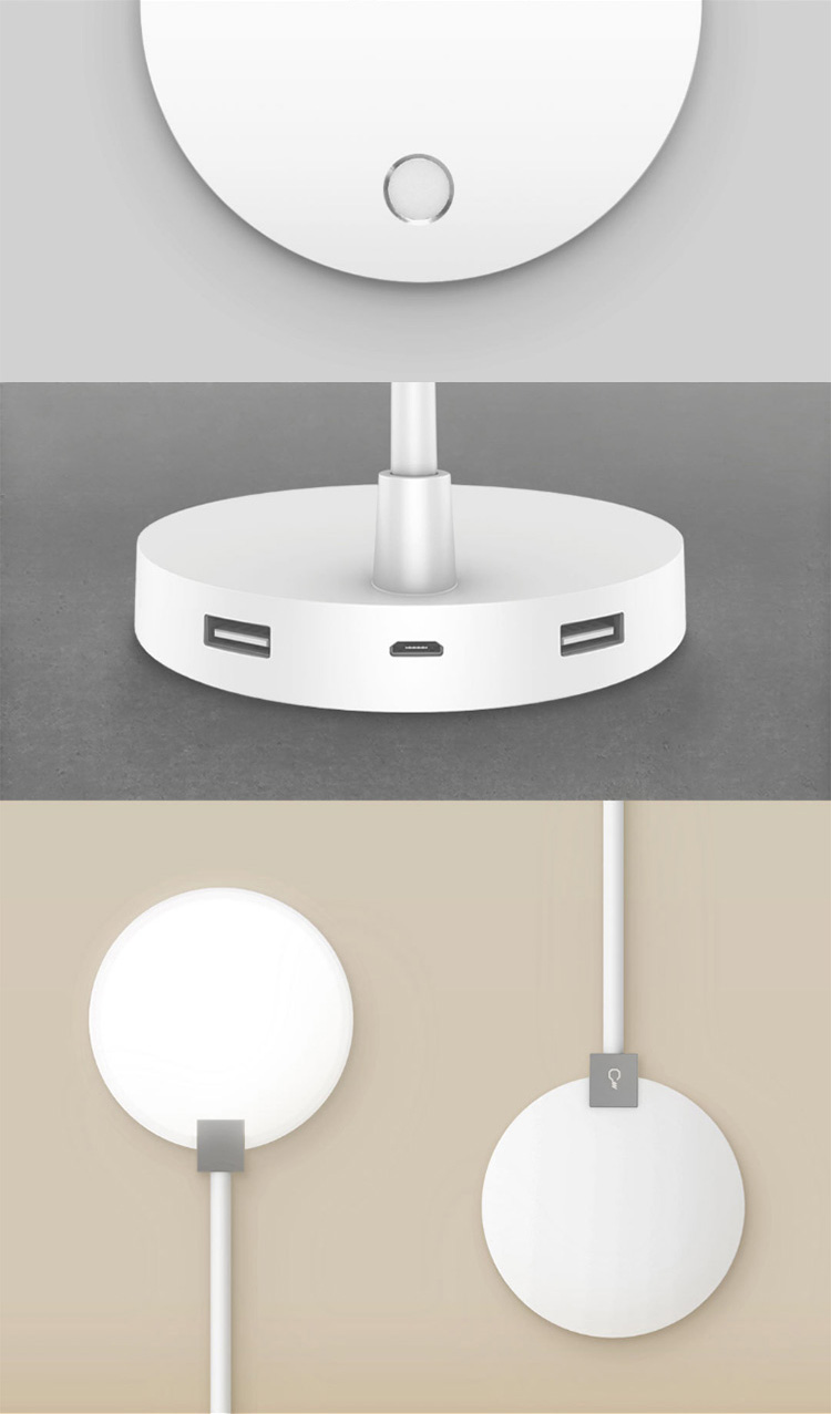 Xiaomi Mijia COOWOO Smart Lamp Mobile 4000mAh Battery USB Charge Discharge 4000K Color Rendering Table Lamps Desklight -White