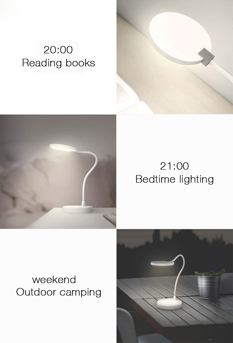 Xiaomi Mijia COOWOO Smart Lamp Mobile 4000mAh Battery USB Charge Discharge 4000K Color Rendering Table Lamps Desklight -White