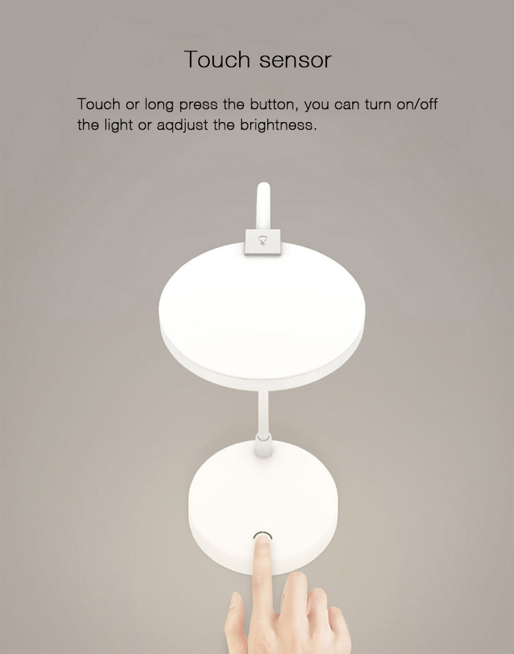 Xiaomi Mijia COOWOO Smart Lamp Mobile 4000mAh Battery USB Charge Discharge 4000K Color Rendering Table Lamps Desklight -White