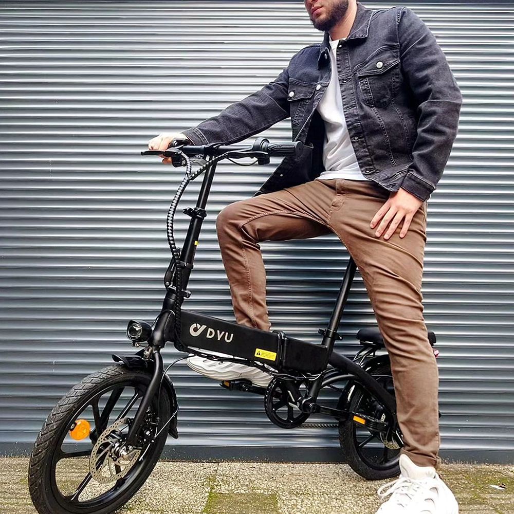 DYU A1F Pro Folding Electric Bike, 250W Motor, 36V 7.5Ah Battery, 16*1.75-inch Tire, 25km/h Max Speed, 40km Max Range, Front